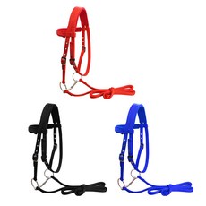 ZLD 3 팩 말 굴레 고삐 마구 Headstalls 이동할 수있는 Snaffle 나일론 가죽 끈