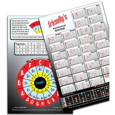 Guitar Chord Chart | Guitar Cheet Sheet | The Most Common Chords | 8.5"x11" | Durable Laminated Low, 필수 코드 + 5도권, Essential Chords + Circle of F, Essential Chords + Circle of F - 모스트커먼