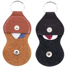 기타 픽스 홀더 케이스 가죽 키체인 Pectrum Key Fob Case Bag 2 Pack 블랙 브라운 쉐어리:, 1