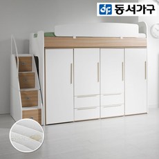 동서가구 공간활용 수납 벙커침대 옷장4세트 DF909803, 화이트_A타입2_B타입2