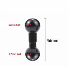 13mm 홀더 전송 듀얼 인치 1 고프로 볼 액션 15mm 스마트폰 어댑터 헤드 볼 25mm 마운트 카메라 GPS 브래킷용 17mm, 1) 1pc aluminum, 1개