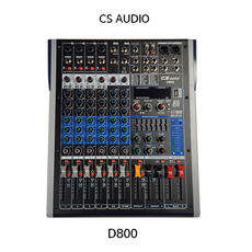 CS AUDIO 믹서 D800/D-800/USB PLAY/오디오 인터페이스/MP3/8CH /콤보 MIC 4CH/LINE 4CH/가라오케 에코내장/블루투스기능내장 - d800