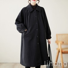 지홍 가을겨울 하프코트 자켓 오버핏 빅사이즈