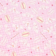 [캐릭터원단] 산리오 시나모롤 체크 패턴 / 시나모롤 깅엄 패턴 원단 / 일본 수입 정품, Light Pink, 1개