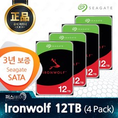 씨게이트 아이언울프 12TB ST12000VN0008 (4 Pack) 3년 보증, 12TB [4pack] 패키지 - st12000vn0008