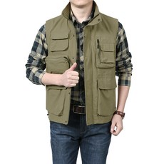 남성 빅사이즈 아웃도어 메쉬 포켓 등산 작업 조끼 Men's Vest