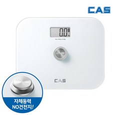 카스 무전원 디지털 체중계, HE-90, 퓨어 화이트, 1세트