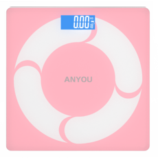ANYOU 체중계 스마트 체중계 체성분 블루투스 체지방 체중 인체성분 가정용 스마트체중계, 1개, 핑크색, TZ-588체지방 측정