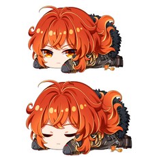 원신 귀여운 캐릭터 인형 쿠션 베개 소형 바디필로우 5종 소프트 선물, 45x35cm