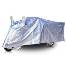스쿠터커버 전동 삼륜차 비막이커버 노년 킥보드 차량덮개 장애자 오토바이 차체 자외선차단 먼지방지 가리는 비, C01-삼륜차 은색, T02-M