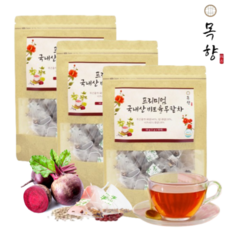 프리미엄 에버스 목향 국산 비트 율무 팥 곡물 삼각티백 차, 1g, 50개입, 3개