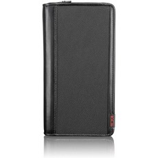 TUMI-남성용 RFID ID 잠금 장치가있는 알파 지퍼 형 여행용 지갑-블랙