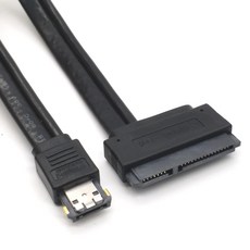 새로운 듀얼 파워 Esata Usb 12v 5v 2 in 1 콤보-22핀 SATA USB 하드 디스크 케이블 고품질 2.5" HDD 컨버터 라인, 한개옵션0