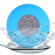 [FNJ] 미니 블루투스 스피커 휴대용 방수 무선 핸즈프리 스피커 샤워 욕실, 블루 스피커, 하나