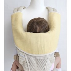 메롱베베 아기띠 침받이 올인원 일체형, 1개, 옐로우