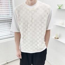 남자시스루니트조끼