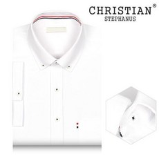 크리스찬 [Christian Stephanus]크리스찬 반팔 와이셔츠 CT277 화이트 무지 셔츠