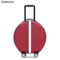 CHENGZHI 새로운 라운드 롤링 수하물 세트 유니버설 바퀴에 핸드백이있는 여성 18inch 사랑스러운 트롤리 가방 소녀 여행 가방