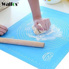 WALFOS 40x50cm 큰 크기 실리콘 케이크 반죽 생과자 퐁당 롤링 커팅 매트 베이킹 패드 페스트리 보드 쿠키 베이킹 매트|silicone pastry mat|pastry, 단일, 1개, green
