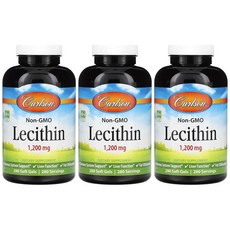 칼슨 레시틴 Carlson Lecithin 1200mg 280정 3병, 3개