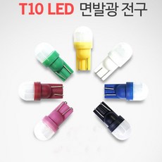 T10 12V용 불빛 예쁜 면발광 LED전구 번데기 실내등 삼항, 레드
