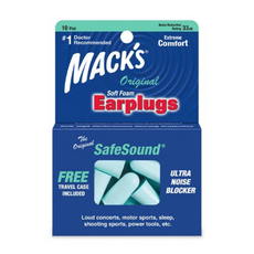 Macks 오리지널 폼 수면 귀마개 하늘색 + 케이스 세트, 13세트
