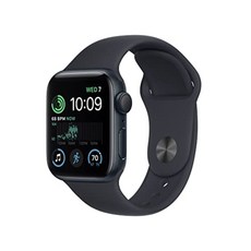 애플 워치 SE2 (2세대) GPS 40mm 스마트워치 피트니스 수면 트래커 낙상감지, 미드나잇 스포츠밴드 /미드나잇, 40mm + M/Lcm
