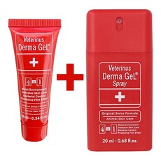 애견 고양이 반려동물 상처 손상피부 더마젤 연고10ml+스프레이20ml 콤보, 1개