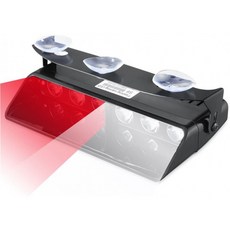 비상 빨간불 6W 6 LED 점멸 대쉬데크 경고등 의용소방대 EMT 경찰용, 단일옵션