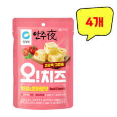 청정원 안주야 오치즈 바질&토마토맛, 4개, 30g