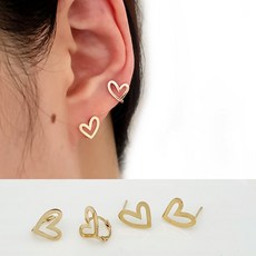 14k하트귀걸이