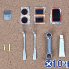  바이크용품 자전거 펑크수리세트x10개 자전거펑크패치 