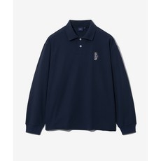 YALE OVERSIZED EMBROIDERY DAN QUICK DRY PIQUE POLO SHIRT NAVY YES1LS102ANA 364470