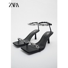 ZARA 자라 글리터 체인 스트랩샌들