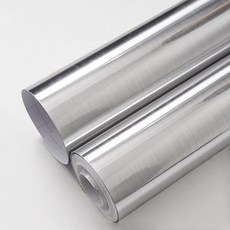 PVC 스테인레스 닦았 실버 이동식 벽지 장식 필름 비닐 방수 오일 방지 주택 기기 주방 엘리베이터 스티커, 40cmx20m, Silvery