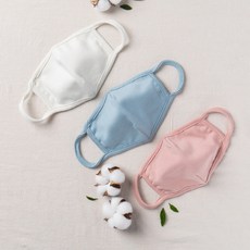 오가닉 입체형 마스크 유아용(1매)/오가닉 코튼 100%, 블루 아동용(4~8세), 1개입, 1개