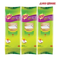 3M 스카치브라이트 정전기 청소포 표준형 60매 x 3개