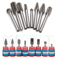 8 개/대 1/4 "6mm 텅스텐 카바이드 Burrs 비트 금속 가공 로타리 커터 파일 CNC 조각 손 도구