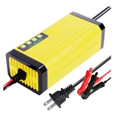 자동차배터리충전기 12V 2A 자동차 오토바이 배터리 충전기 지능형 전류 LED 디스플레이 100-240V EU 미국 스마트, US, 1개