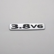 차량용엠블럼 실버 골드 3D 차량용 스티커 후면 트렁크 ABS 플라스틱 로고 배지 미쓰비시 파제로 3.8 V6 3.8v6 엠블럼 데칼 명판, [02] chrome silver