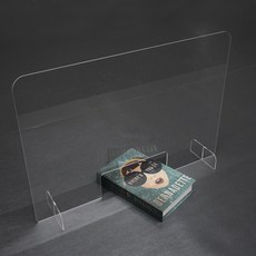 [피오피아] 투명 아크릴 가림막 창구형-기본받침대, 600, 700