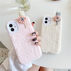사과폰 12 겨울 큐트 고양이 적용 IPHONE11PROMAX 인싸템 XSMAX 렌즈 보호케이스 8PLUS 여성 XR털보송