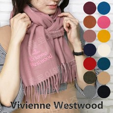 비비안 웨스트우드 머플러 레이디스 자수 포인트 무지VIVIENNE WESTWOOD
