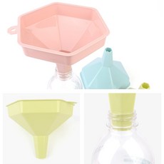 베스트원 다용도 주방 용품 플라스틱 벽걸이 파스텔 칼라 깔때기, 2개, 육각