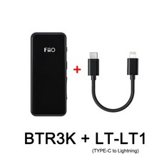 dac FiiO BTR3K 휴대용 고음질 Bluetooth5.0 헤드폰 앰프 AK4377A * 2 지원 USB DAC 밸런스드 2.5mm/3.5mm, 01 BTR3KandLT-LT1 cable