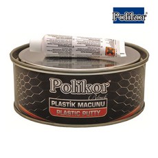 POLIKOR 폴리코 플라스틱 퍼티(1kg)-경화제포함 아연퍼티 빠데 자동차 보수 복원, 1개