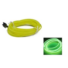 자동차 인테리어 LED 장식 램프 와이어링 네온 스트립 DIY 유연한 주변 조명 USB 파티 분위기 다이오드 10m 1m 3m 5m, Fluorescent green_10m, 28) Fluorescent green - 10m