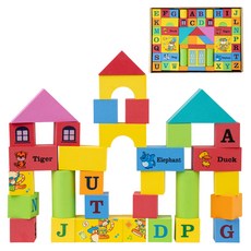 레인보우 EVA 소프트 폼블럭 알파벳 63PCS, 1개