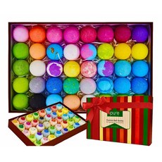 Rachelle Parker 내추럴 럭셔리 배쓰밤 기프트세트 개별포장 Natural Bath Bombs Gift Set 40개입, 1개