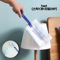 니즈박스 일회용 정전기 먼지 털이 총채 1 + 리필 20